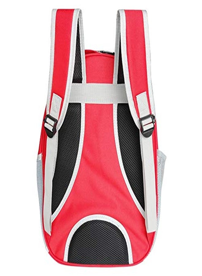 Petlicious & More Pet Transparent Cat Carrier Backpack Puppy Kitty Breathable Carriers for Travel Capsule Backpack (Red) - Image 4